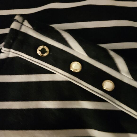 Anne Klein Navy & White Horizontal Stripe Sleeveless Pullover Top Women’s M NWT - Picture 6 of 9